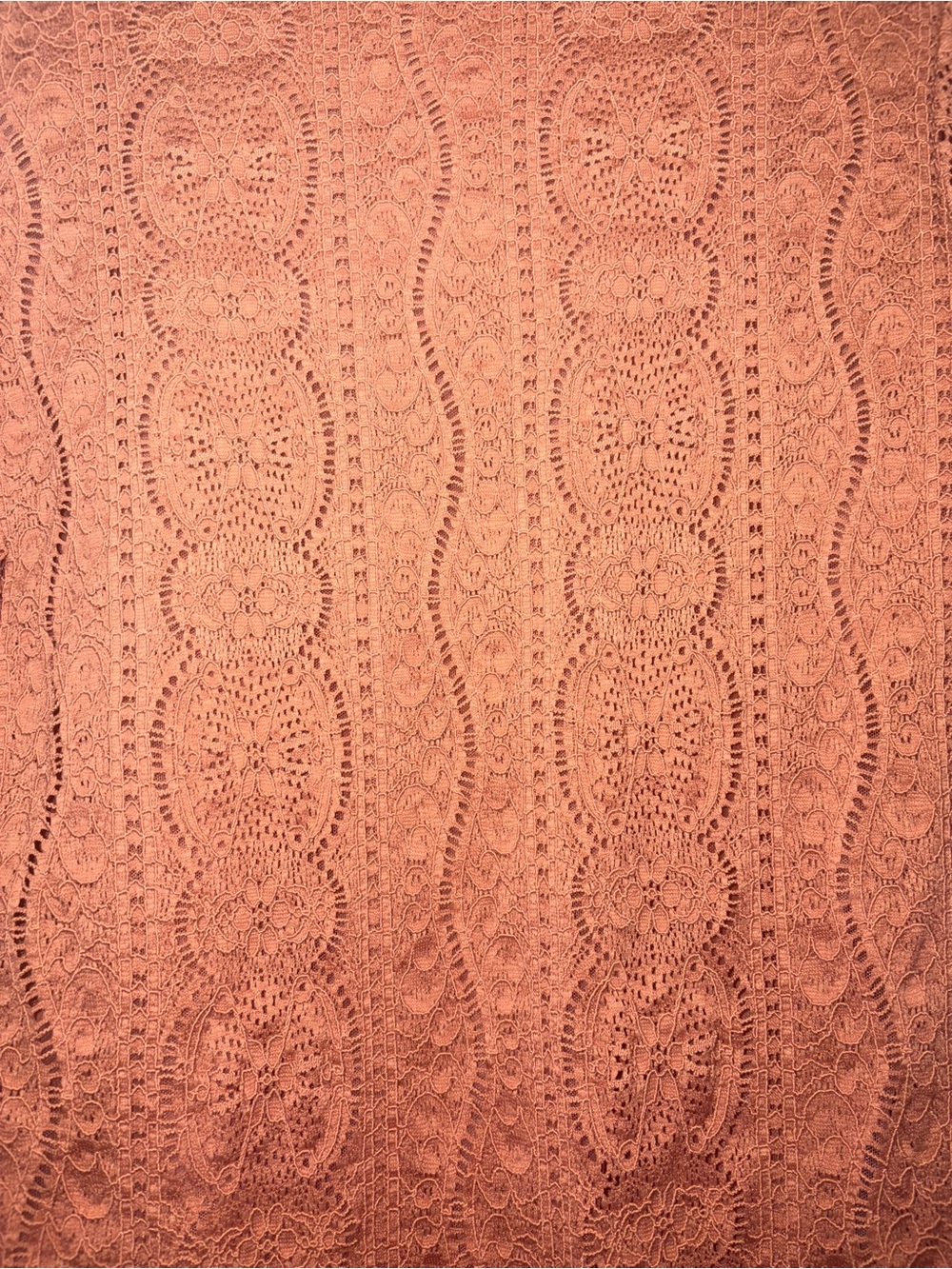 Anthropologie Dusty Rose Lace Mock-Neck Blouse - Picture 4 of 5